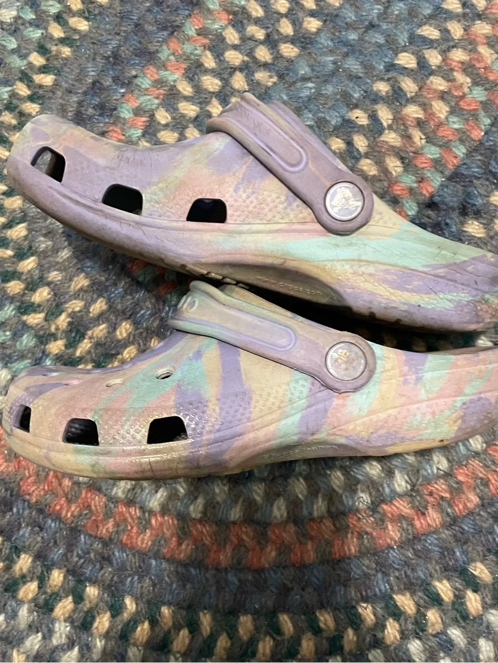 Crocs Kids' Tie-Dye Classic Clog - Pastel Purple/Green